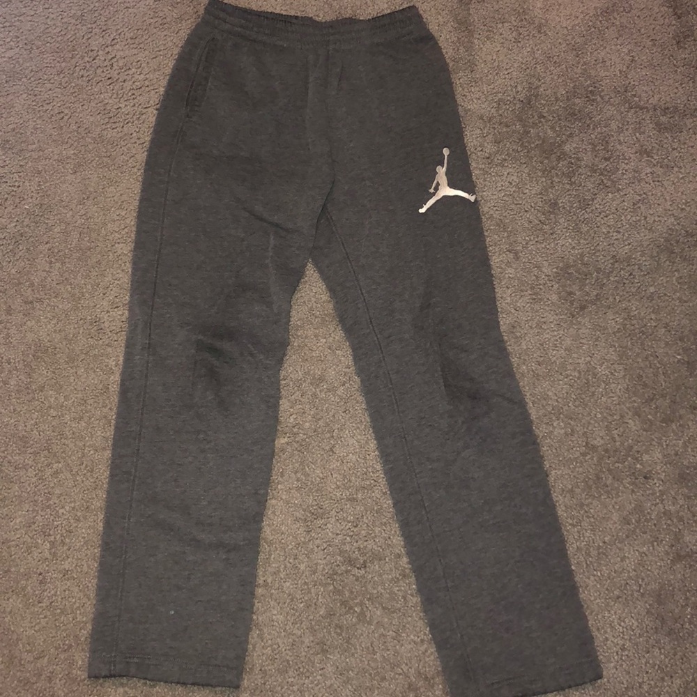 Youth Large Grey Air Jordan Cotton Sweatpants